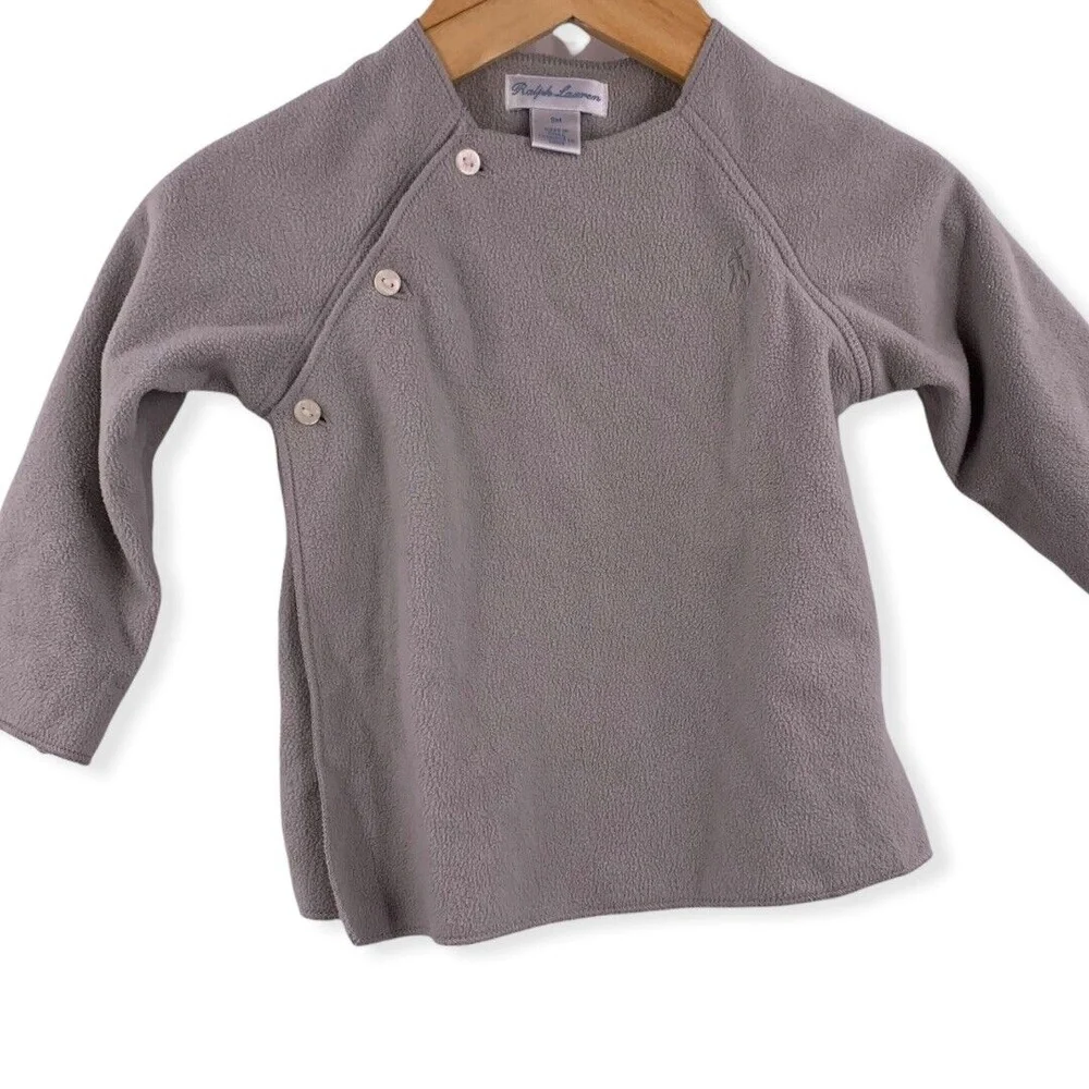 Ralph Lauren‎ Grey Fleece Kimono Style Cardigan 9m
